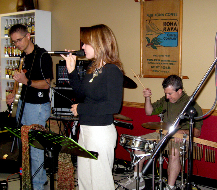Ron, Camille and Pat in the cafe